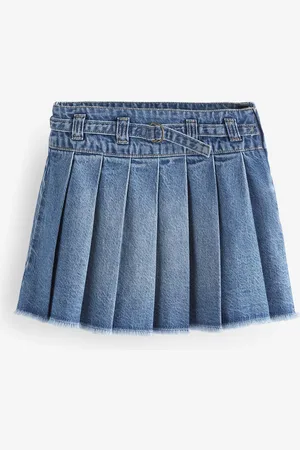 Next Denim Pleated 100% Cotton Skirt (3-16yrs)14 lat (164 cm)
