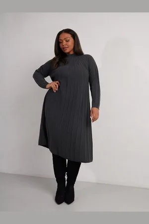 Live Unlimited London Rib Knitted Midi Dress54