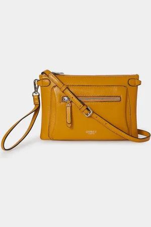 Osprey Yellow The Ruby Leather Cross-Body Clutch BagJeden