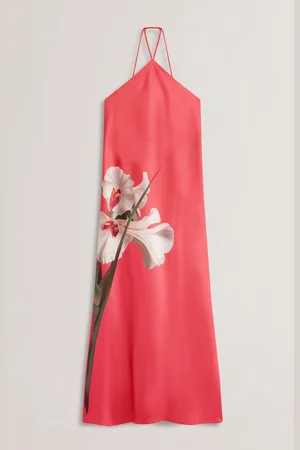 Ted Baker Ajima-Halter Neck Bias Cut Maxi DressEU 44 (UK 16)