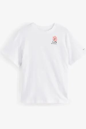 Columbia Oversized Rolling Bend Graphic White T-ShirtM