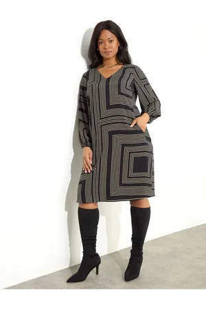 Live Unlimited London Geo Print Dress With Pockets42