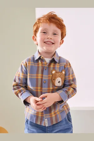 Next Long Sleeve Check 100% Cotton Shirt (3mths-7yrs)12