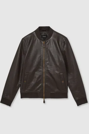 Reiss Cast Leather Bomber JacketX-Large