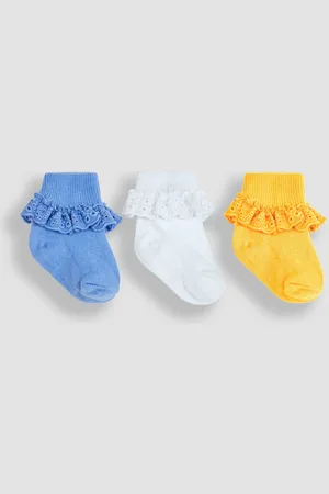 JoJo Maman Bébé Zestaw 3 par skarpet z falbankami4