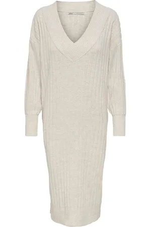 ONLY V-Neck Midi Knitted Jumper Dress34