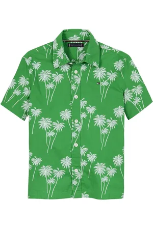 Tommy Hilfiger Stretch Poplin Printed Short Sleeve Shirt98104 cm