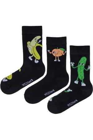 Wild Feet Pickle Peach Banana Crew Socksonesize