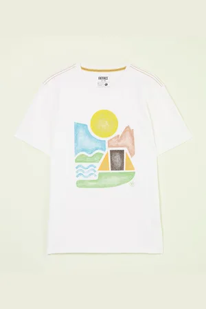 Fat Face FatFace Abstract Graphic Print 100% Cotton T-ShirtX-Small Regular