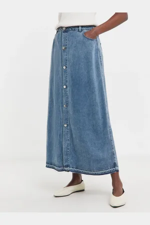 JD Williams Button Front Denim Skirt42