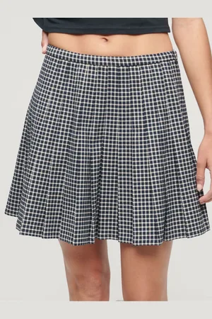 Superdry Plisowana damska spódnica mini w stylu vintage 38