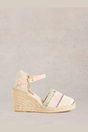 White Stuff Crochet Espadrilles Wedges5 EU 37.5