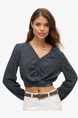 Superdry Vintage Tie Front Top36