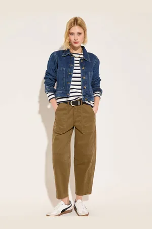 Baukjen Amelia Barrel Leg Cargo Brown TrousersEU 42 (UK 14)