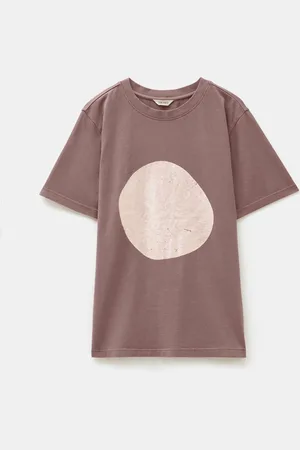 Hush Puppies Metallic Print Oversized Graphic 100% Cotton T-ShirtS