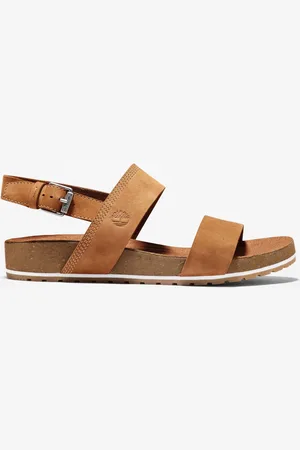 Timberland Jasnobrązowe sandały Malibu Waves z paskiem na kostceEU 39 (UK 6)