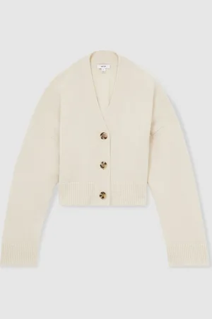 Reiss Rixy Wool-Cashmere Cropped CardiganS