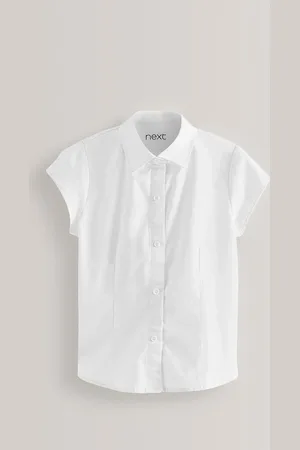Next Koszula szkolna z krótkim rękawem Dressing Made Easy z dużą zawartością bawełny i domieszką stretchu (3-17 lat)14 lat (164 cm)