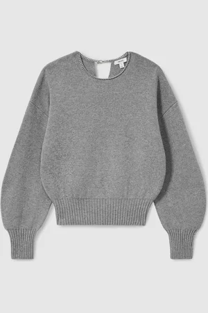 Reiss Nadine Chain-Necklace Jumper With CashmereS