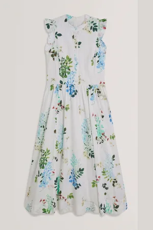 Ted Baker Giolia 100% Organic Cotton Printed Sleeveless Midi Dress40