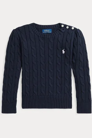 Ralph Lauren Girls Cable-Knit 100% Cotton Jumper24 Months (92cm)