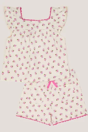 Monsoon Floral Jersey Short 100% Cotton Pyjamas Set11