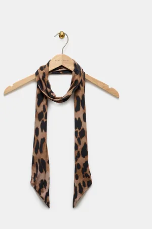 mint&berry Leopard Print Skinny ScarfJeden