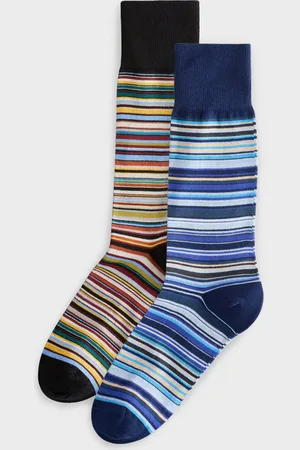 Paul Smith Blue/Green Signature Stripe SocksJeden