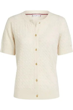 Tommy Hilfiger Short Sleeve Cable Crew Neck CardiganS