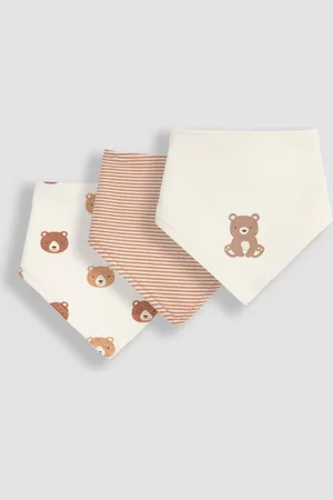 JoJo Maman Bébé Bear Dribble Bibs 3 PackJeden