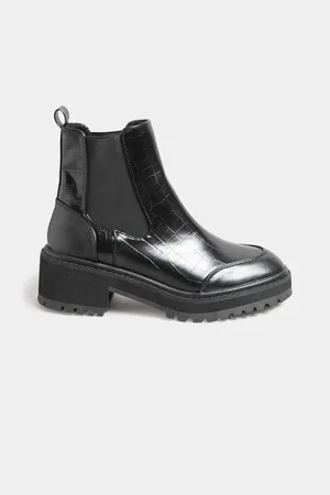 Long Tall Sally Chunky Chelsea Croc Effect BootsEU 42 (UK 8)