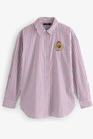 Ralph Lauren Kotta Striped Relaxed Fit Embroidered Logo ShirtS