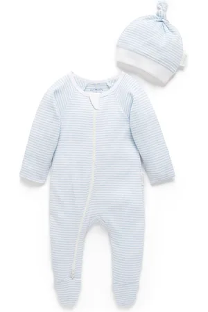 Purebaby Zip Sleepsuit & Hat 2 Pack6
