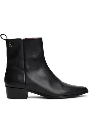 Tommy Hilfiger Low Cowboy Flat Leather Black BootsEU 40 (UK 6.5)