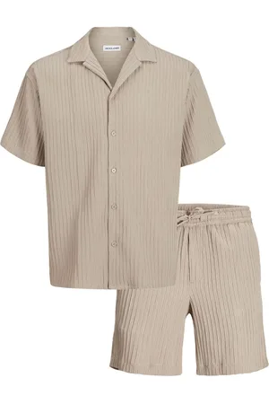 JACK & JONES Resort Collar Shirt and Short SetL