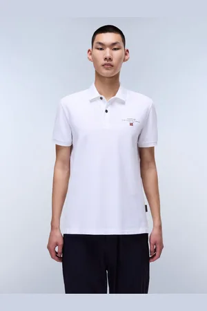 Napapijri Elbas Short Sleeve 100% Cotton White Polo ShirtXS