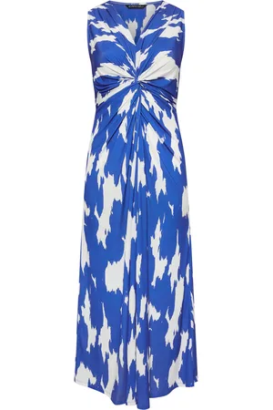 Evans Blue Printed Twist Dress54-56
