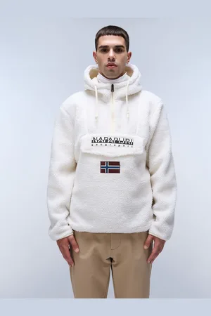 Napapijri Cream Burgee Fleece HoodieXXL