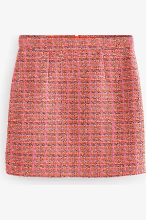 Next Boucle Textured Checked Mini Skirt48 Wysoki