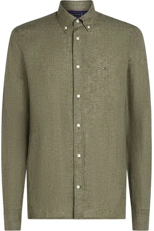 Tommy Hilfiger Regular Fit Essential Stripe 100% Linen ShirtL
