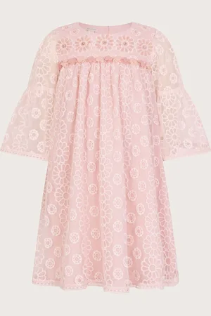 Monsoon Floral Embroidered Flute Sleeve Dress14