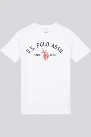 U.S. Polo Assn. U. S. Polo Assn. Boys 100% Cotton Signature Arch Print T-Shirt152158 cm