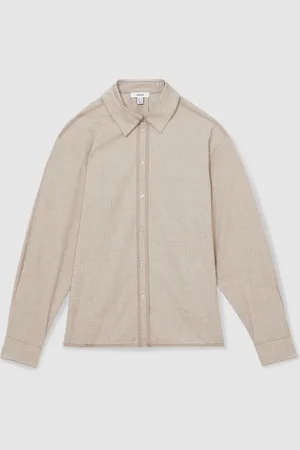 Reiss Nova Relaxed Long-Sleeve Shirt With Wool46