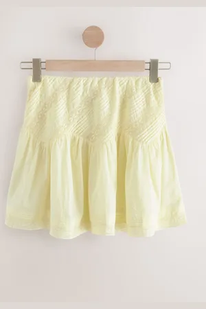Next Lace Detail Mini 100% Cotton Skirt46XL dla wysokich