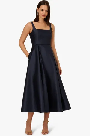 Adrianna Papell Blue Mikado Ankle Dress48
