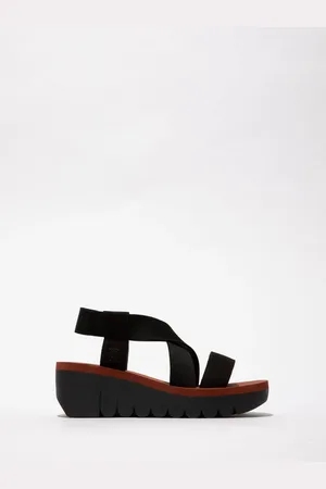 Fly London Yabi Elastic Stretch Black Sandalseu41