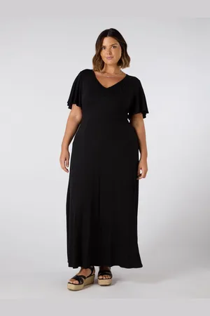Live Unlimited London Jersey V-Neck Maxi Dress44