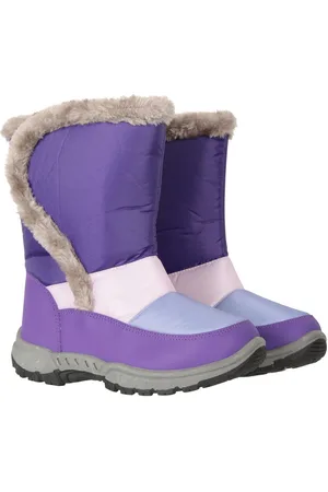 Mountain Warehouse Caribou Kids Faux Fur Trim Sherpa Lined Snow BootsEU 36 (UK 4)