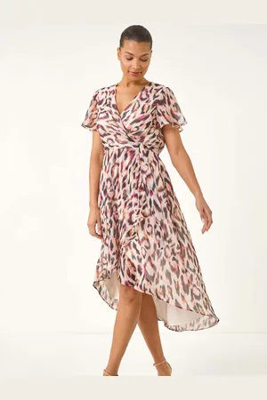Roman Leopard Ruffle Front Dress44
