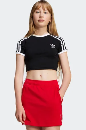 adidas 3 Stripe Crop T-Shirt7